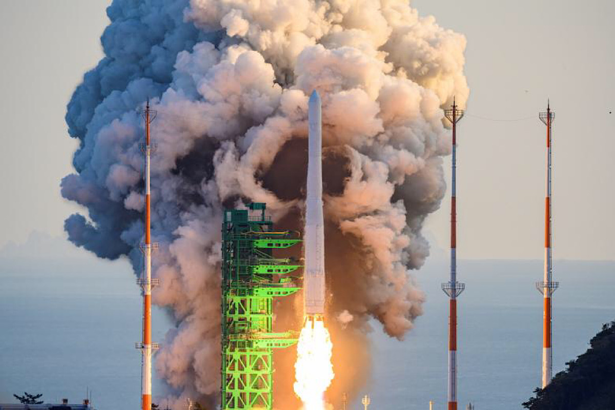 South Korea says it successfully test-fired first solid-fuel space rocket