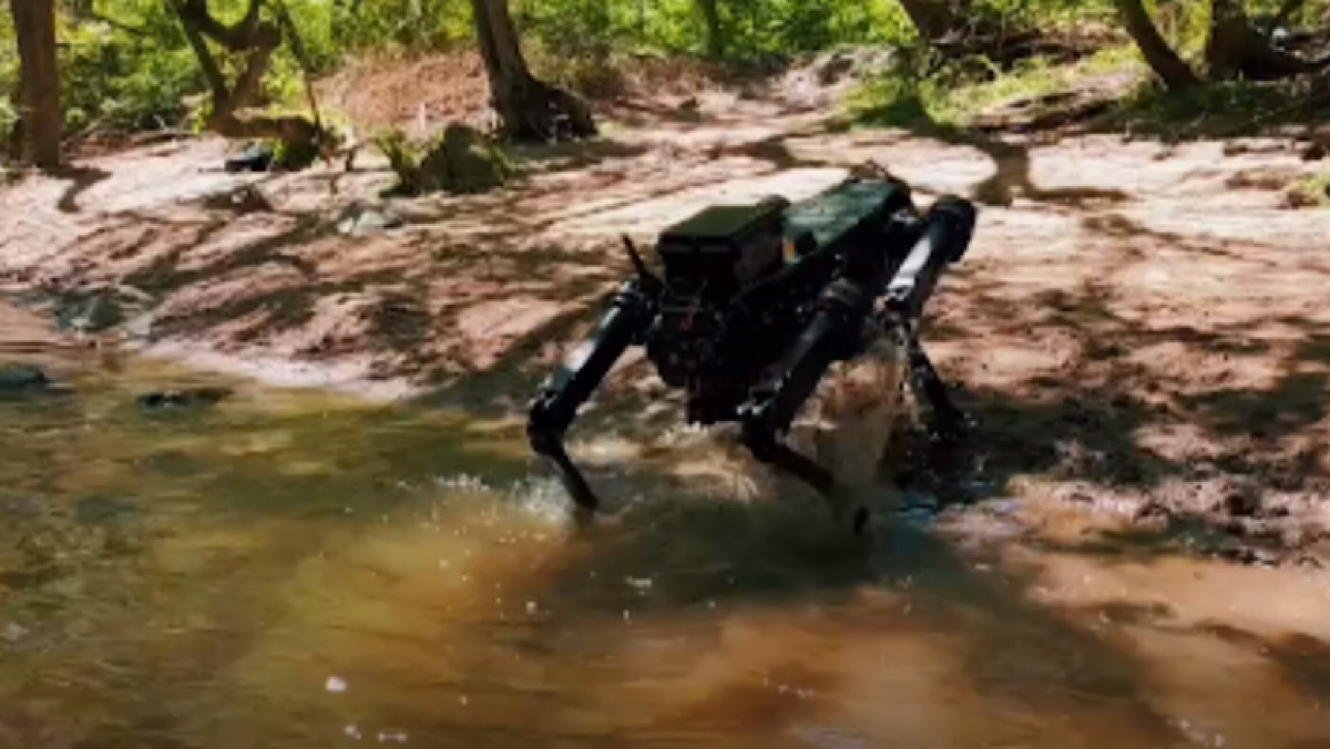 An advanced tail-kit can help robot dogs swim for the military