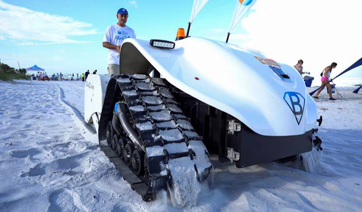 Florida county rolls out BeBot, a beach-cleaning robot with a message for humans