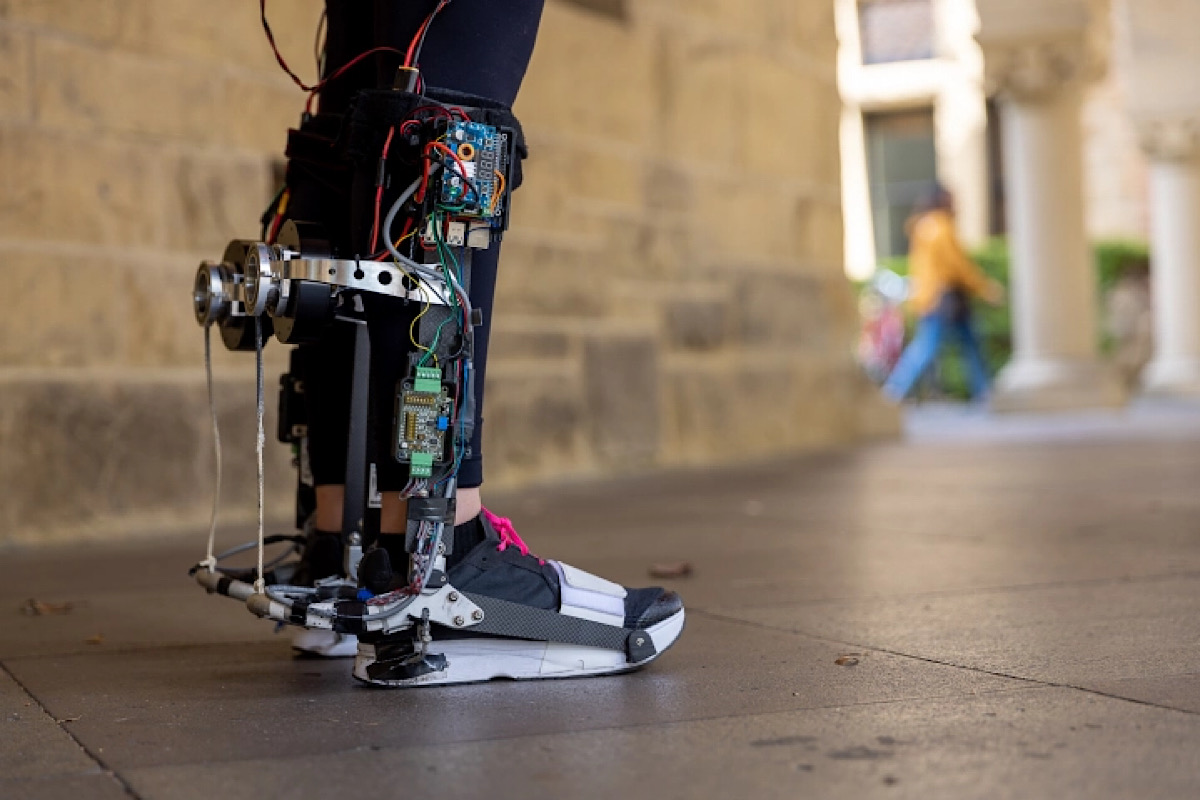 A robotic exoskeleton adapts to wearers to help them walk faster￼